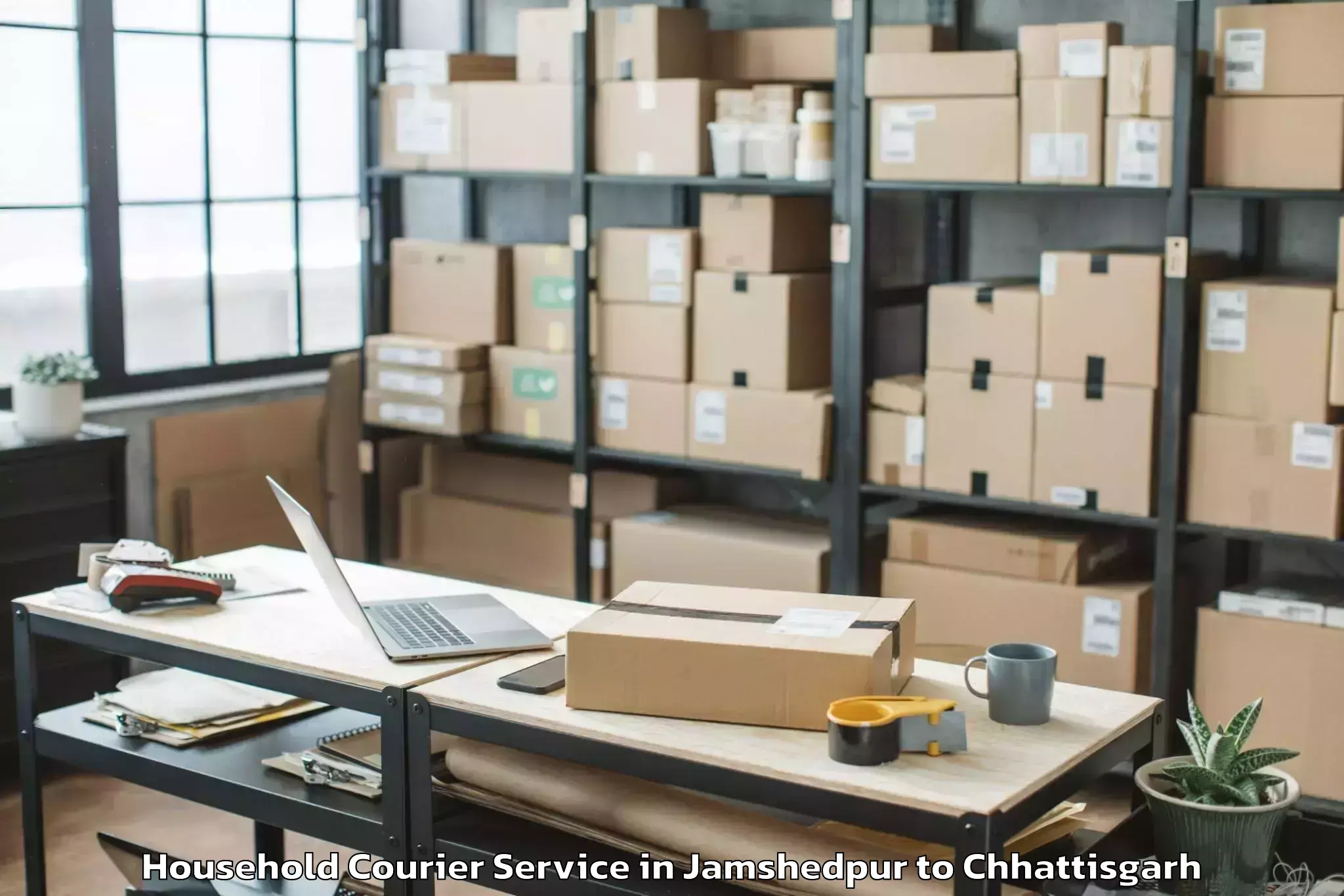 Reliable Jamshedpur to Janjgir Household Courier